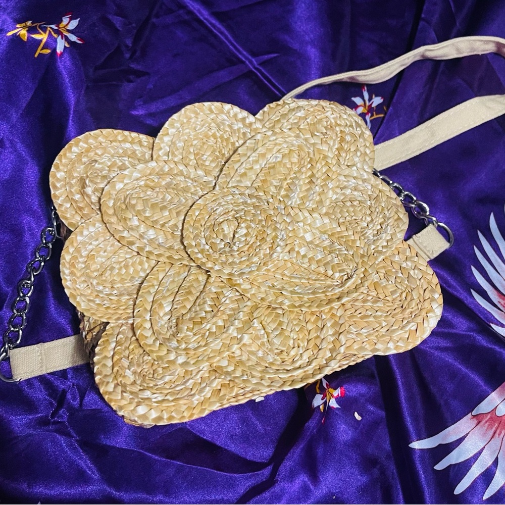 Woven Tan Crossbody Bag